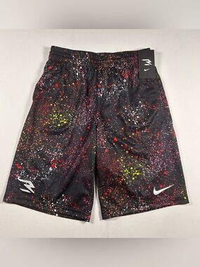 Nike Boys Training Shorts Pockets Size Youth XL Colorful Paint Splatter NWT $35